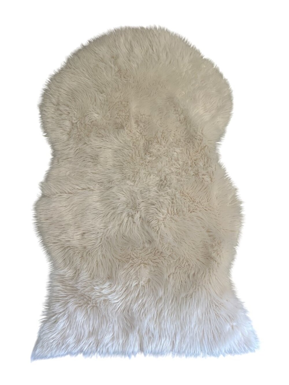 Safavieh Faux Sheep Skin Rug 3 X 5 Ivory Acrylic Pile Plush